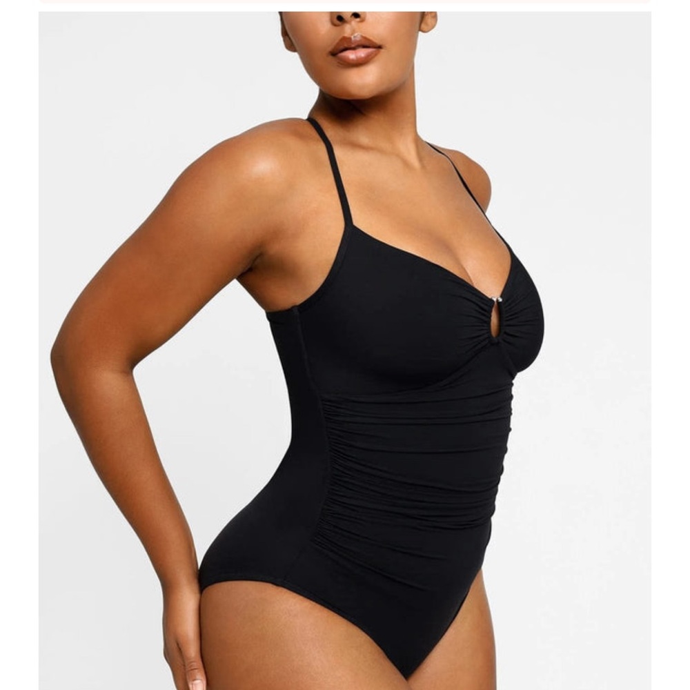 NWOT Shapellx Black One-Piece Swimsuit built in shapewear - Picture 7 of 10